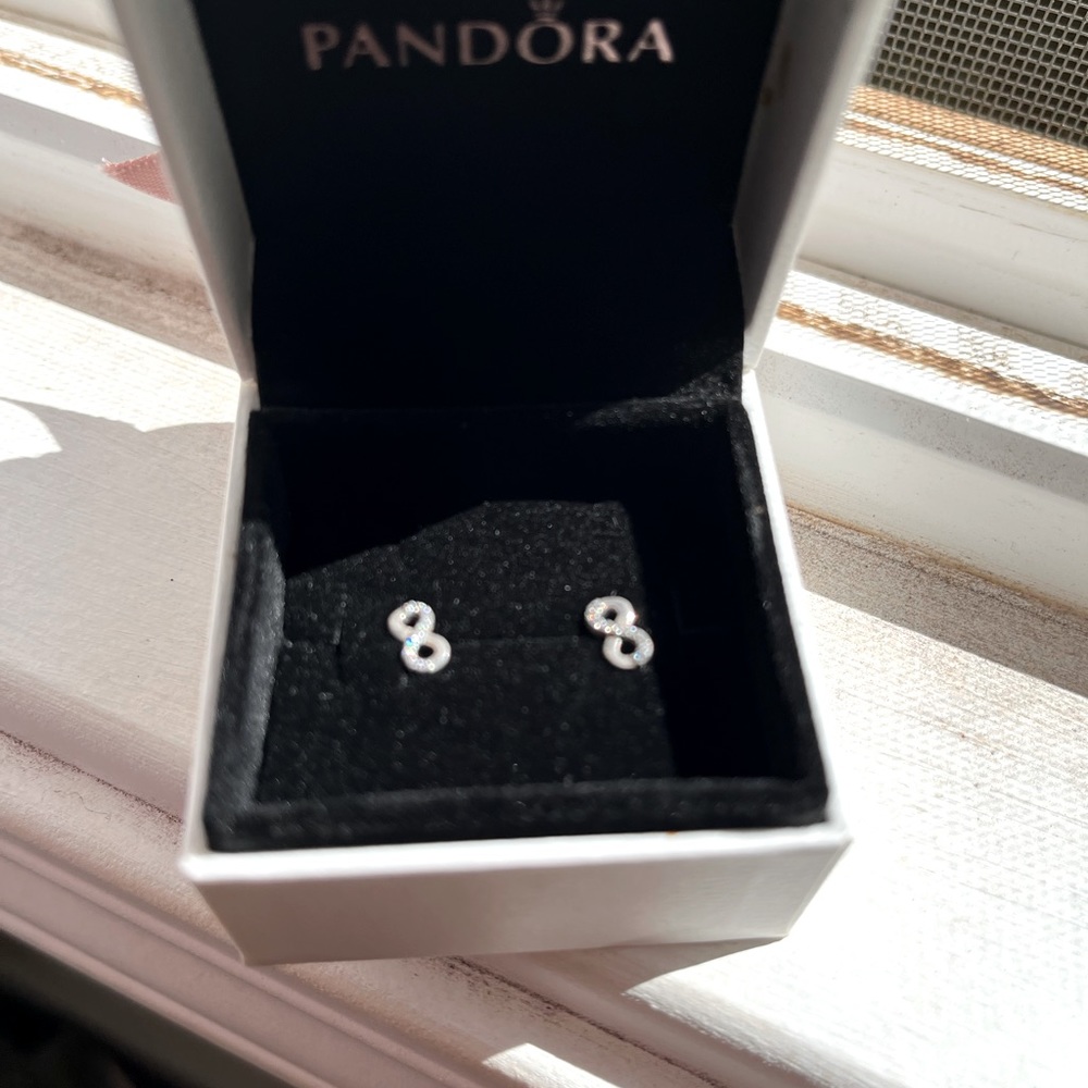 Pandora Sterling Silver Infinity Earrings